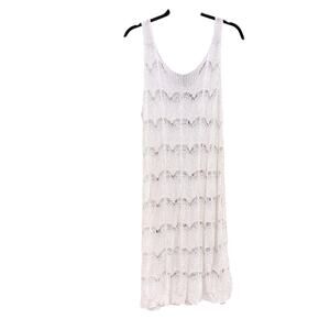 Emma + Michelle White Knit Sleeveless Dress, women’s L